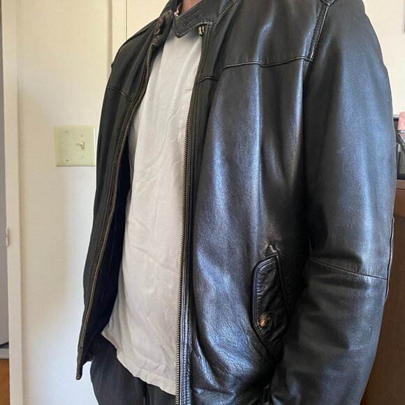 Dark Brown Leather Jacket - Massimo Dutti - Picture 14 of 15